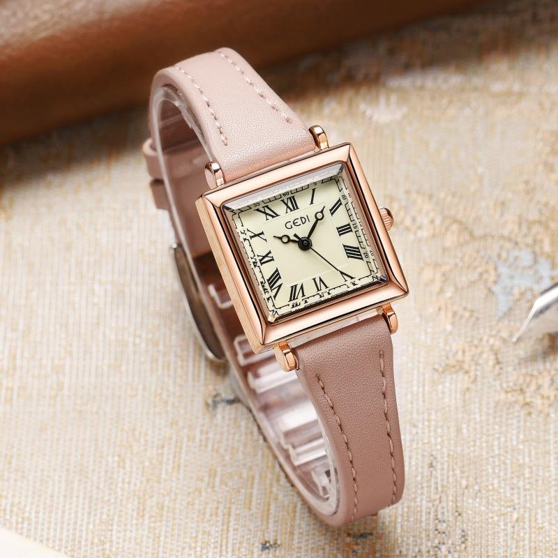 Creative Small Waist Belt Watch Student Small Square Disc Retro Watch Simple Quartz Ladies Watch