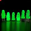MOC Bricks Luminous Ghost Wolf Head Hands Heart Model Figure Body Part Small Compatible Educational Building Blocks Boy's Toys