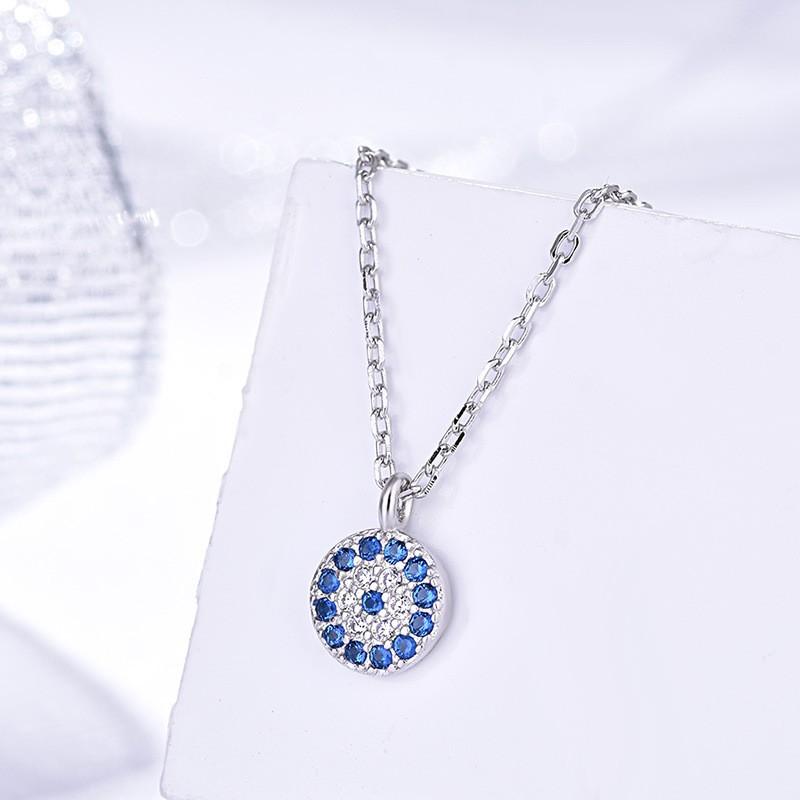 

Ожерелье «Глаз дьявола» в турецком стиле, женское, короткое, с голубыми глазами, круглая цепочка на ключицу, цепочка на шею