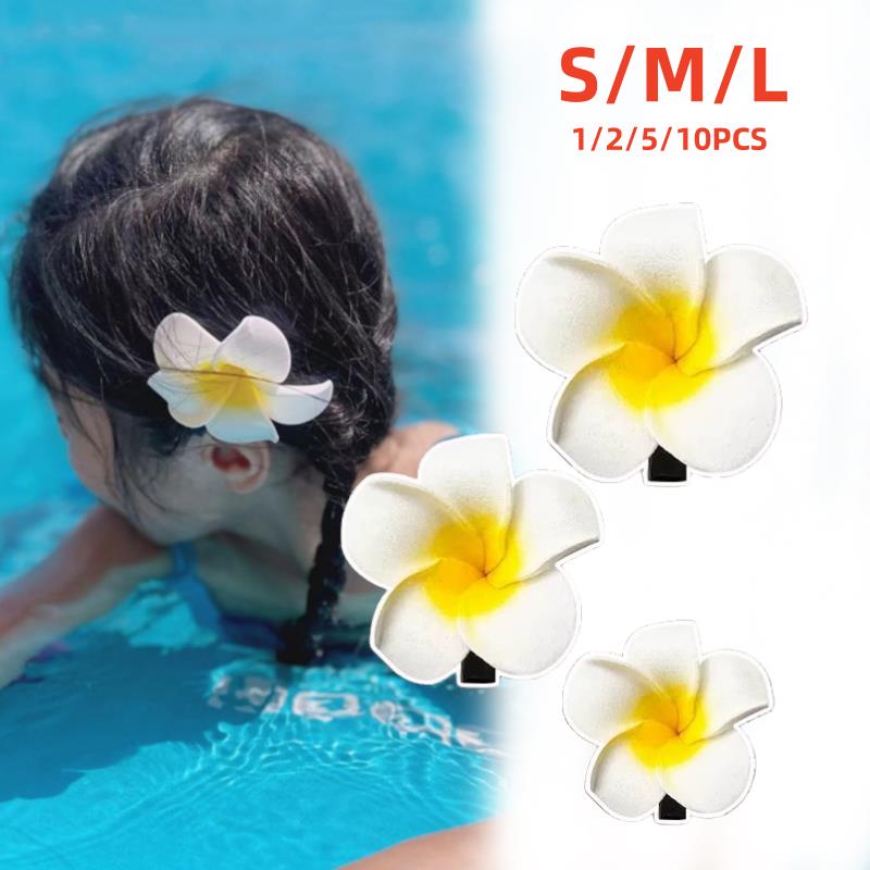 Plumeria Flower Hair Clips For Women Girls Hairpins Egg Flower Barrettes Hawaiian Wedding Party Bag Hat Hair Accessories