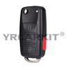 Folding Flip Remote Key Fob Case Shell For Volkswagen Vw Skoda Golf Passat Polo Jetta Touran Bora Sharan 2/3/4 Btn Cover