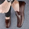 Fashion Italian Non Slip Soft Soled Flat Casual Shoes Commuting Wear-resistant Men's Driving Shoes Business Men's Leather Casual Shoes