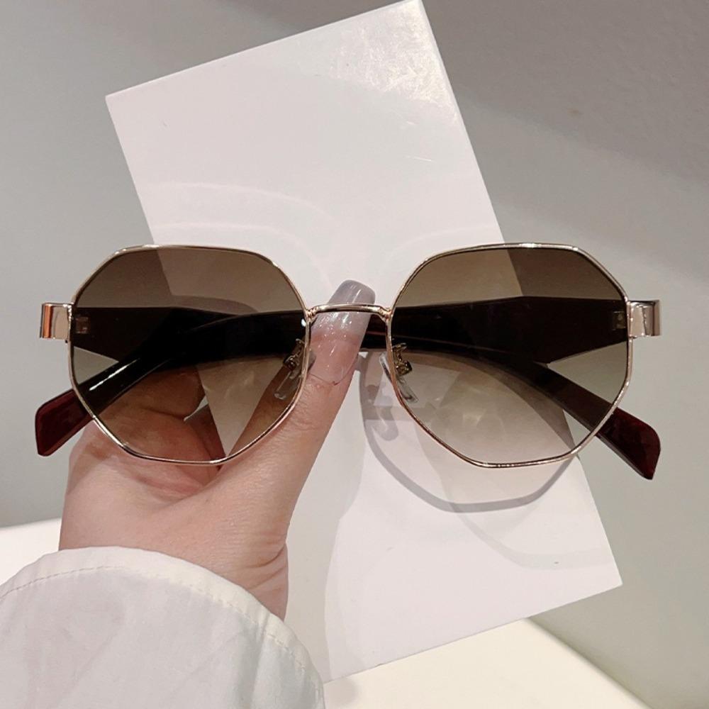 Gradient Color Polygonal Sunglasses Classic Anti-UV Glasses Fashion Women Sunglasses Vacation
