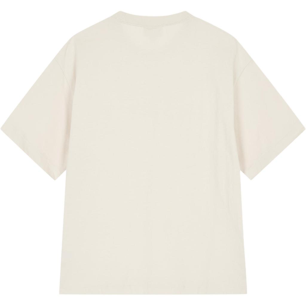 Calvin Klein Loose Fit Crew Neck Short Sleeve T-Shirt Unisex Tops Cream 40HM228-CKS