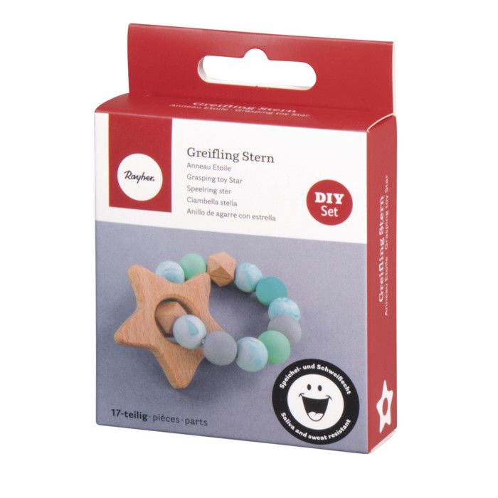 DIY Teething Ring Kit - Star - Mint