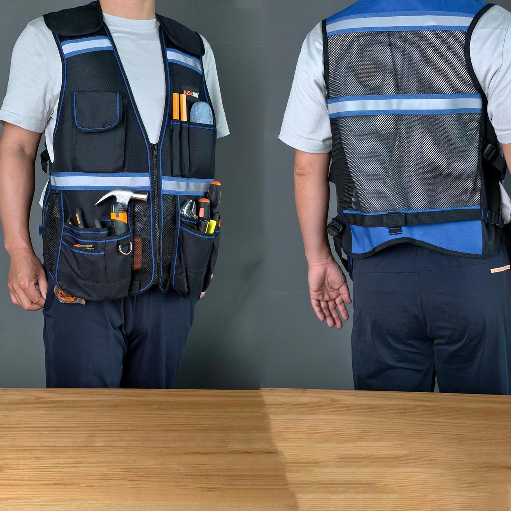 Electrician Multi-Pocket Reflective Work Vest