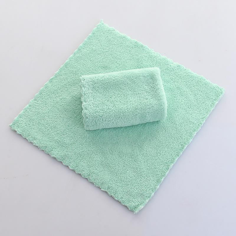 

Квадратный носовой платок Sagit из кораллового флиса, мягкое впитывающее полотенце, кухонные полотенца 30*30 см 25*25cm зелёный