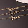 Vlastní náhrdelník pro ženy Personalizovaný přívěsek s kurzívním písmenem Šperky z nerezové oceli Pánský řetízek Choker Obojek Personalizado