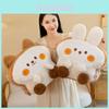 Adorable Cartoon Biscuit Animal Pillow Plush Toy Cute Bunny Sofa Cushion Bed Decor