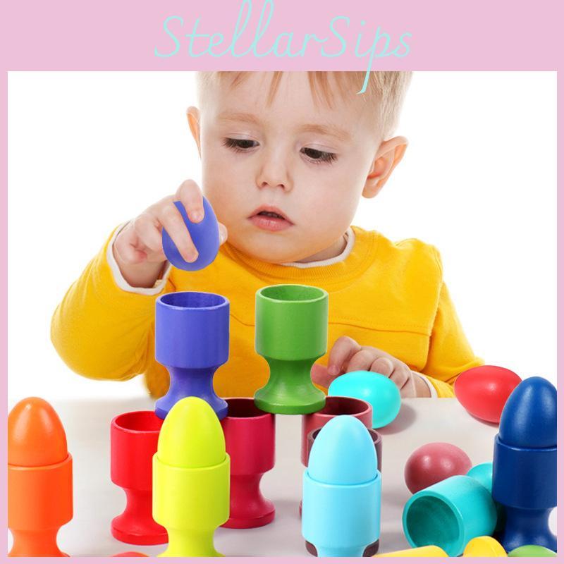 Egg Ball Wooden Cup Infant Early Education Intelligent Grasping Babies Practice