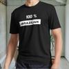 New 100 % Brazilian Active Logo Men's Black T shirt Funny Size S to 5XL