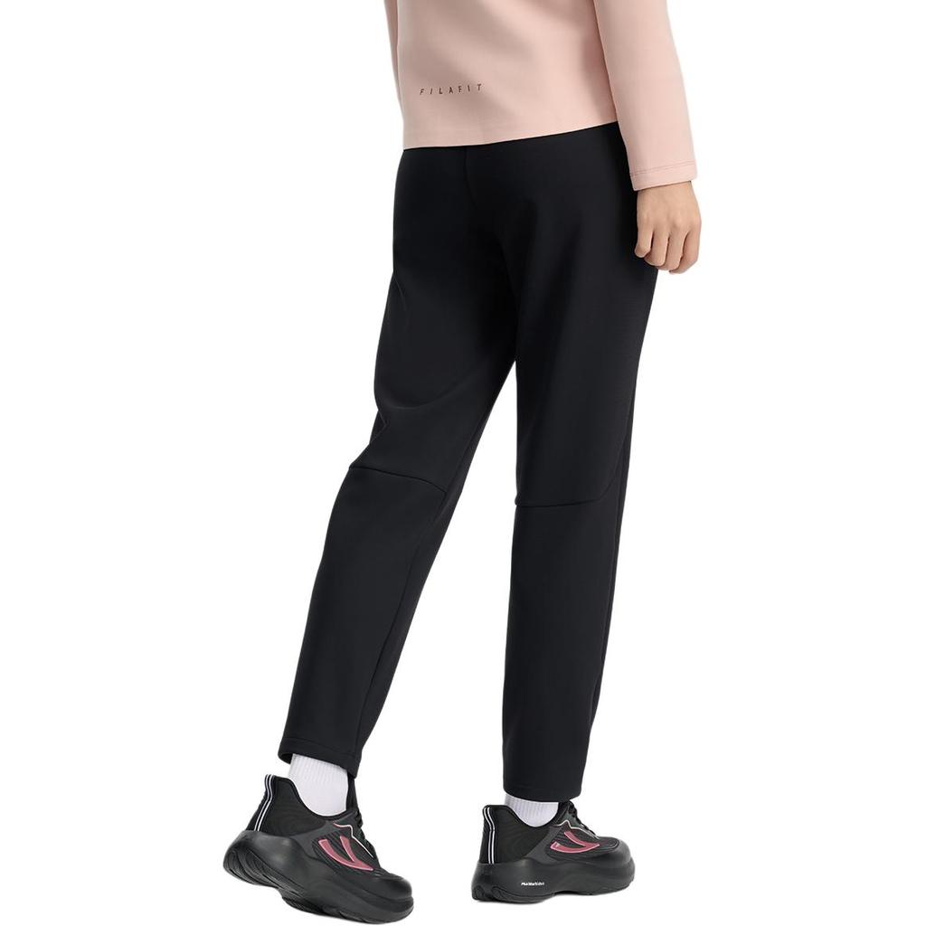 FILA Fleece Straight Leg Comfortable Fitness Knit Pants Women bottoms Black A11W511615F-BK