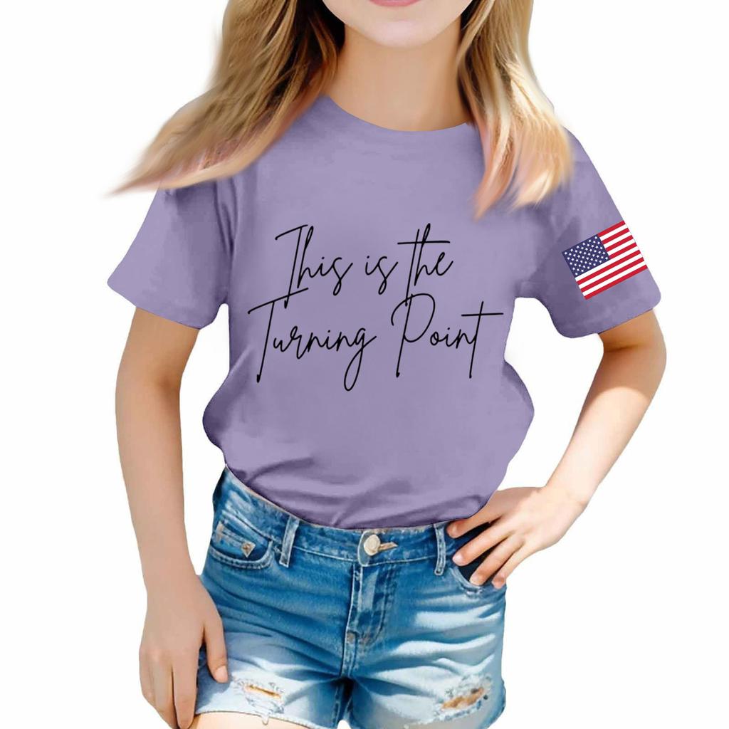 Toddler Girl Boy T-Shirts Kids Top Boys And Girls Printed Short Sleeved T-shirt 1-12Y Summ