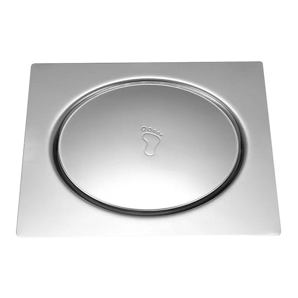 

Deodorant Floor Drain 10*10cm Push-type Floor Drain Large Capacity Drainage Maintains Clean And Fresh Environment срібний