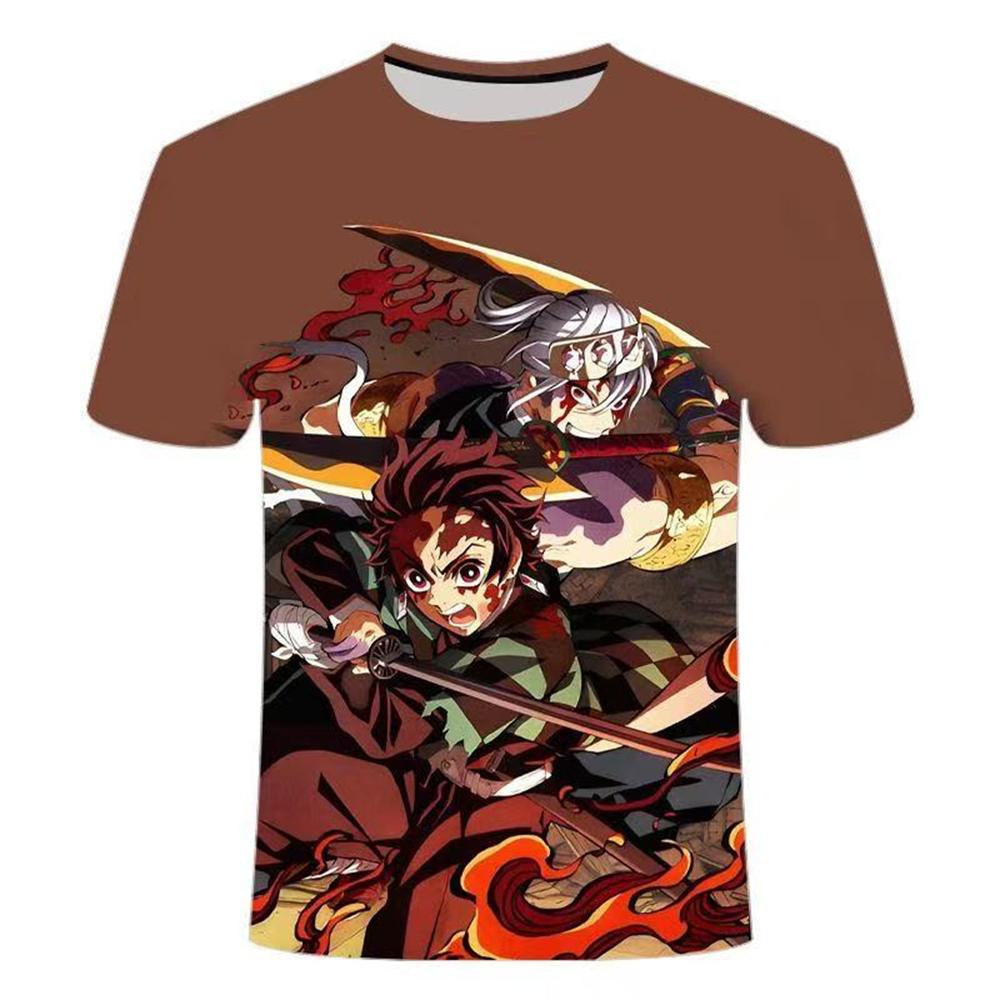 Summer Anime Stove Demon Slayer 3D Print T-Shirt Children Fashion Top Casual
