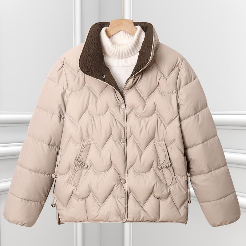 Fashion Women Winter Coats Stand Collar Loose Thick Warm Short Parkas Female Jackets