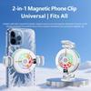 Magnetic Semiconductor Phone Cooler with Temp Display Gaming Radiator 2 in 1 Clip Stand for iPhone 16 15 14 13 12 Android Live Streaming