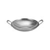 Stainless Steel Snowflake Hammered Wok with Dual Handles for Restaurant Hot Pot & Frying