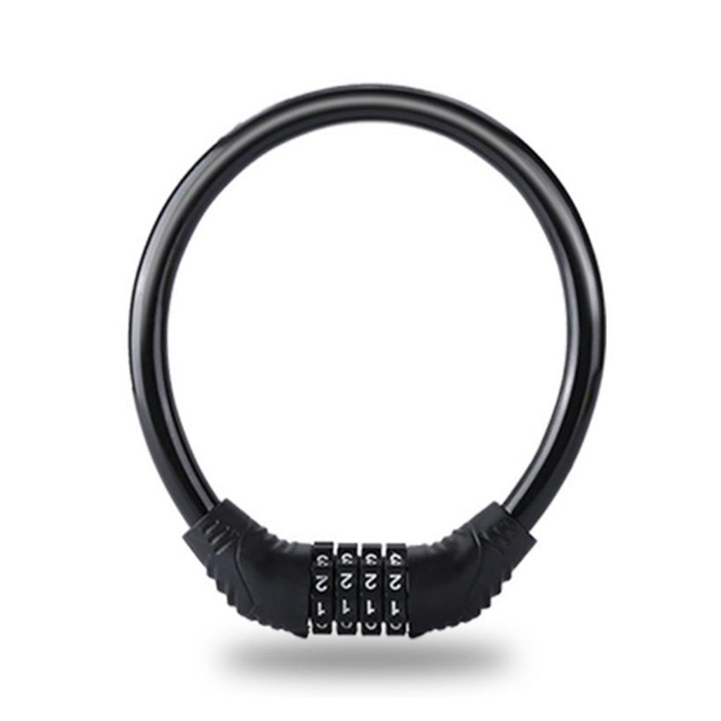 Security Bike Locks Cable 4 Digit Resettable Combination Password Bicycle Lock for Bike Bicycle Motorcycle Door