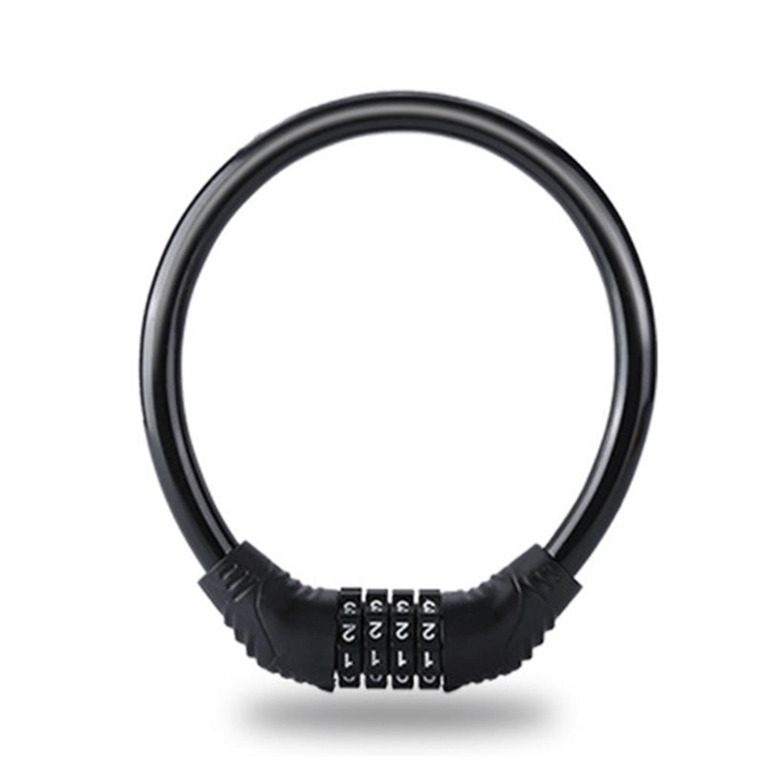 

Security Bike Locks Cable 4 Digit Resettable Combination Password Bicycle Lock for Bike Bicycle Motorcycle Door коричневий