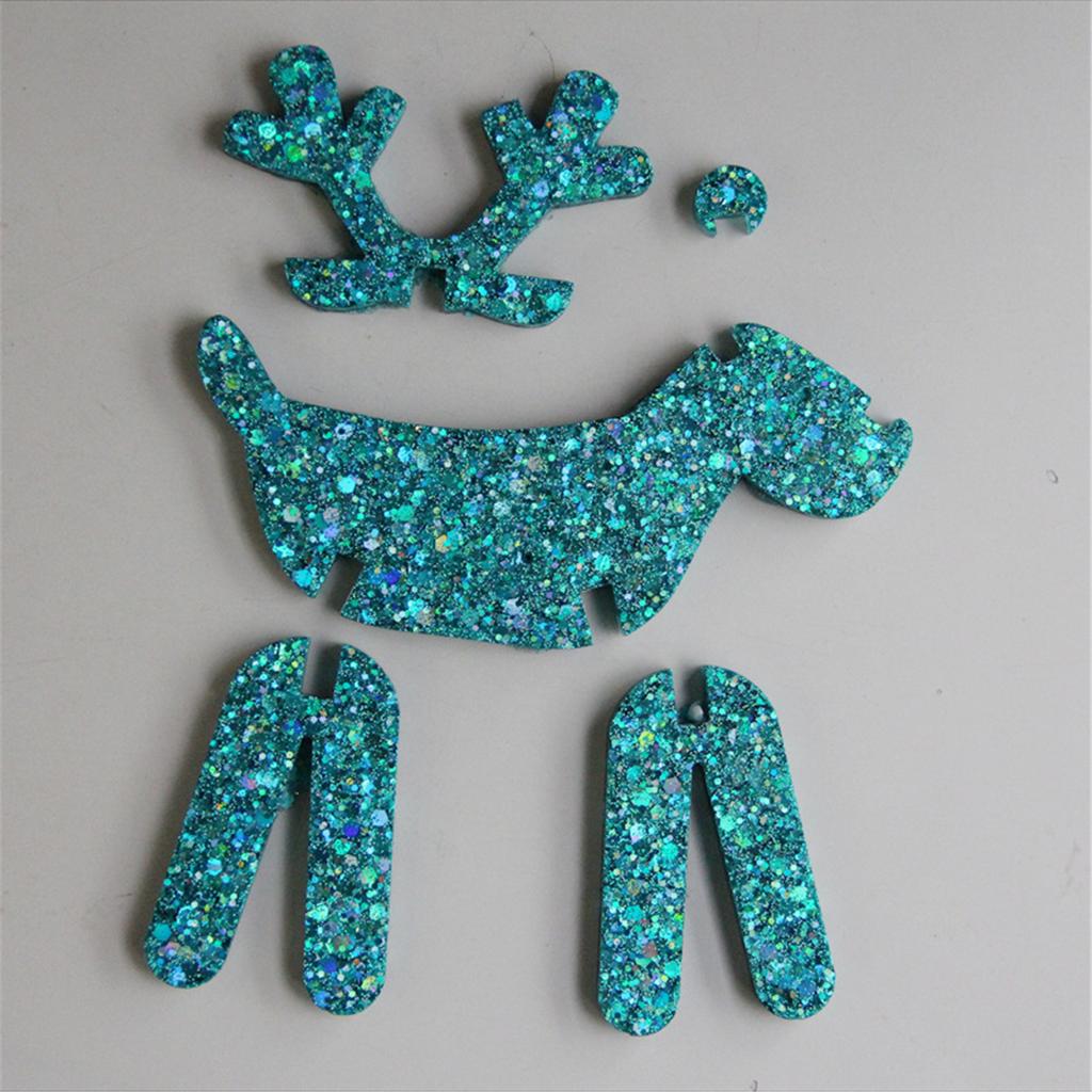 Christmas Themed Ornament Mould Silicone Mold for Reindeer Figurine Decoration Gypsum Mold Jewelry Making Supplies