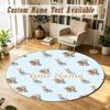 Round Rug Custom NamePeter Rabbit Pattern Non Slip Carpet Home Floor Decor
