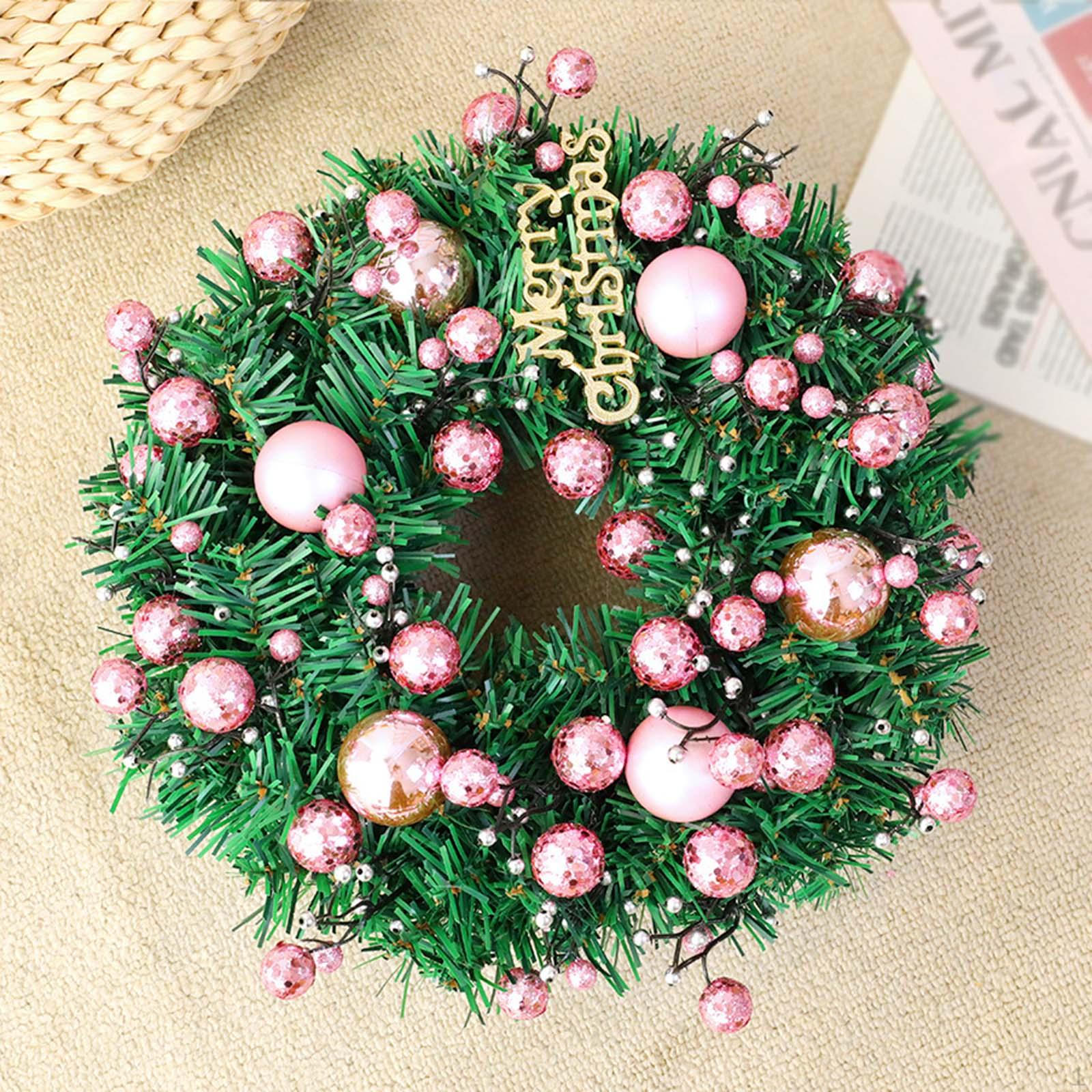 

Искусственный рождественский венок, украшение для входной двери, висит для праздника