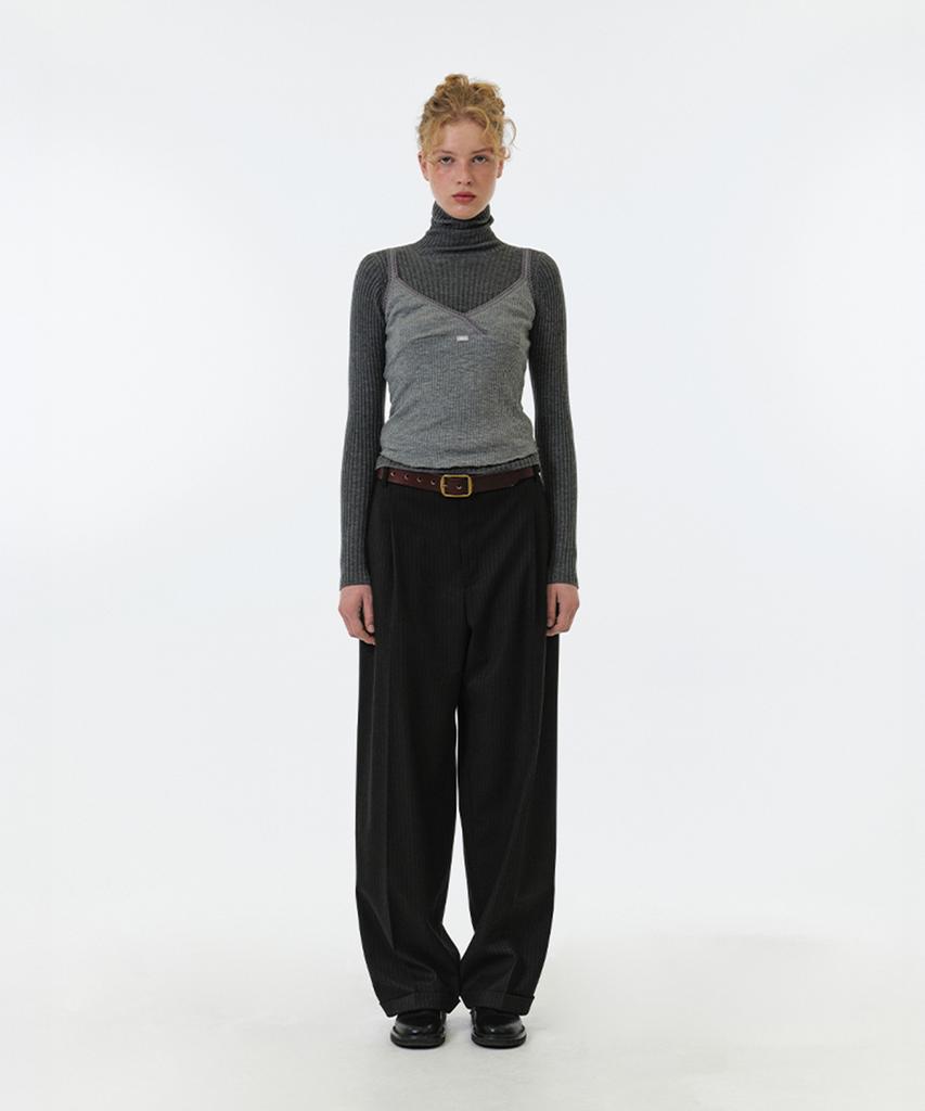 GROVE Aya High Neck Knit (Grey)
