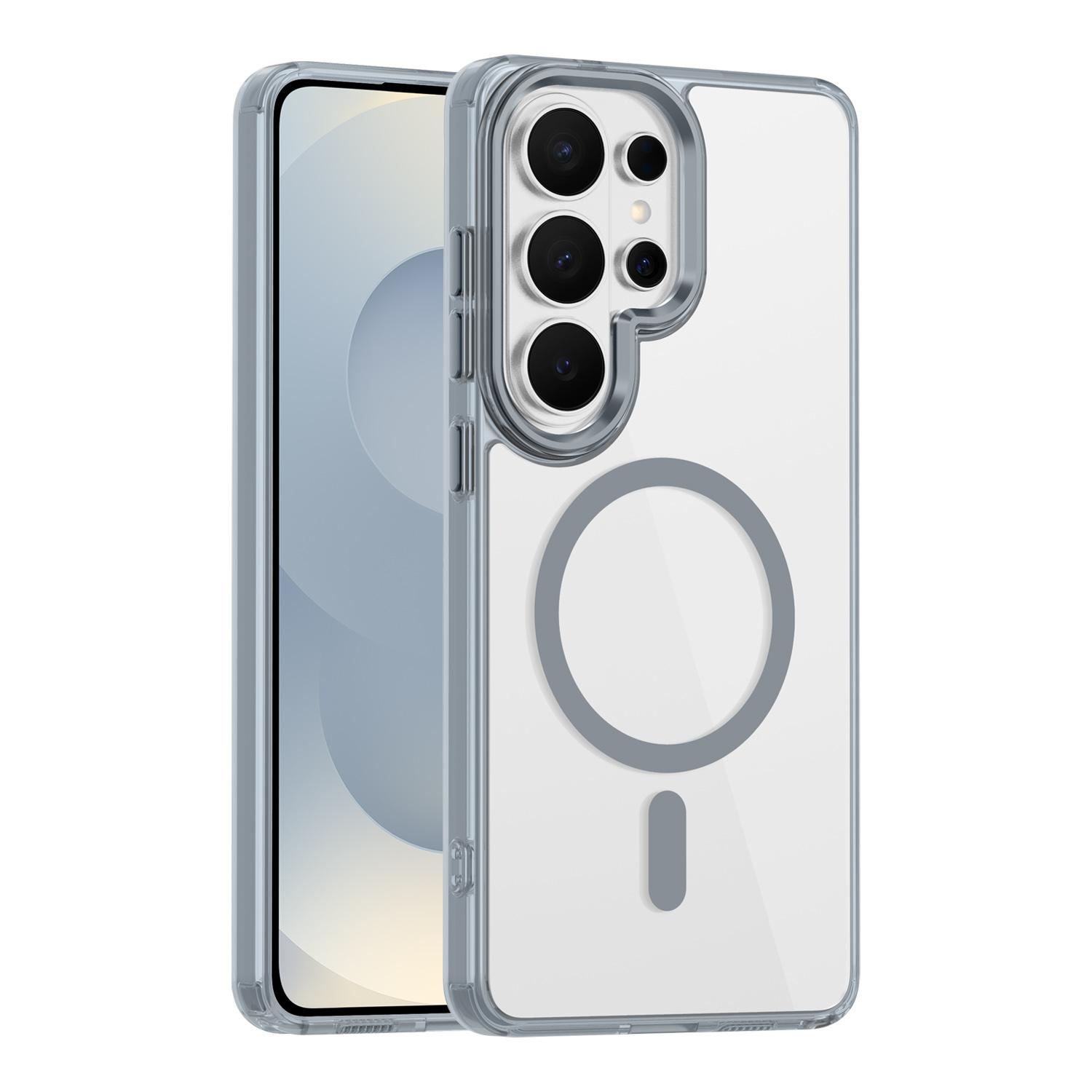 

Transparent Magnetic Case For Samsung Galaxy S26 Ultra S25 FE S24 Plus S23 For MagSafe Wireless Charging Metal keys Cover Funda Galaxy S26