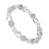 [Shinjuku Gin No Kura] Lavender Amethyst and Rose Quartz 128-Facet Crystal Bracelet, Approximately 17cm Long (Women's Size Medium)