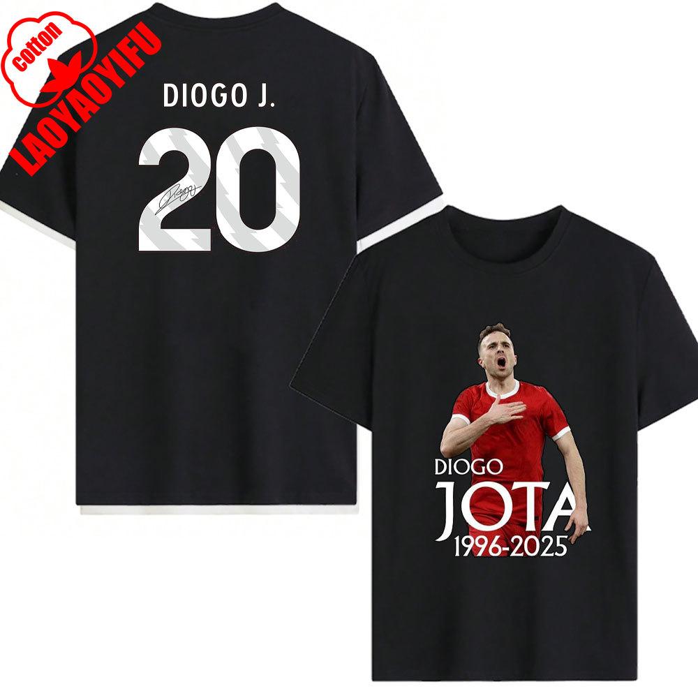 RIP Diogo Jota Tričko Odpočívej v pokoji Diogo Jota Trička Pocta fotbalové legendě Tričko 1996-2025 Pamětní tričko Dárek pro fanouška Bavlněná trička