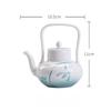 Hand Painted Orchid Ceramic Teapot with Filter Vintage Gradient Glaze Tea Set Gift for Home Decor Tea Lovers
