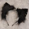 Plush Wolf Headbands With Cat Ears Alternative Fashion Festival Hair Hoop for Photoshoots Or Casual Outings