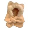Warm Winter Scarf Bear Plush Hat Scarf Integrated Thickened Ear Protection Hat Cold Protection Lei Feng Hat Two in one