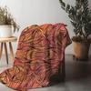 Geometric Pattern Blanket Abstract Triangle Design Cozy Fleece Throw Blanket Decorative Bed Blanket Gift for Women/Men