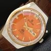 VINTAGE RICOH R31 AUTOMATIC JAPAN MENS ORANGE COLOR DIAL WATCH A500614-5 R153-a500614