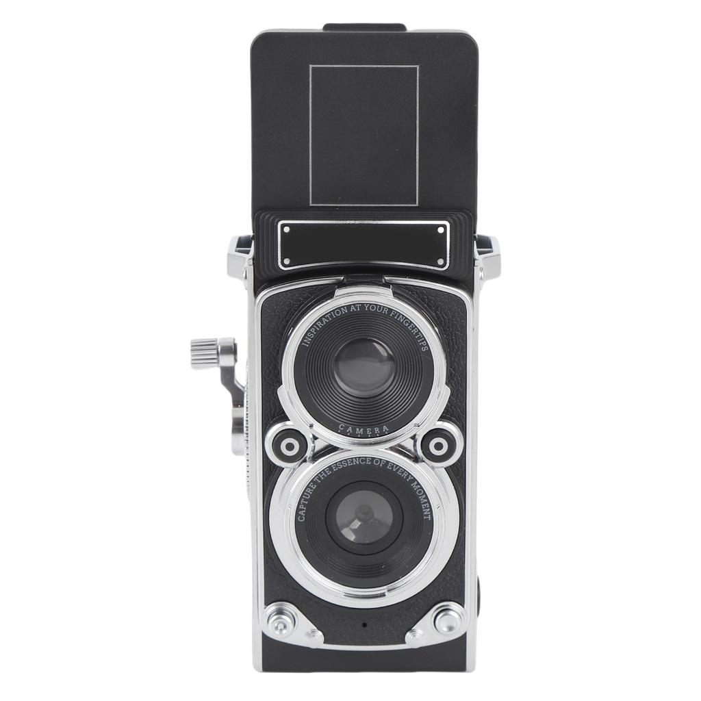 Vintage Miniature Digital Camera Portable TLR Style 1080P FHD Video 12MP Autofocus Video Vlogging Camera Black 128GB