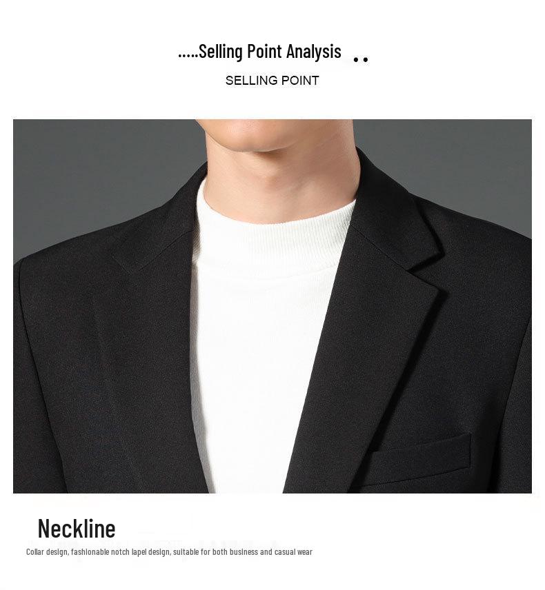 Romon Men's Slim Fit Blazer - Stylish Korean Trend for Spring & Autumn