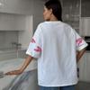Casual O-neck Heart Print Women T-shirt Summer Short Sleeve Loose Cotton Female Basic Tops Shirt Tees Women Clothes