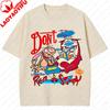 La T-shirt Ren & Stimpy Anni '90 Retrò Nickelodeon Commedia Vintage Cotone Grafica Manica Corta Magliette Divertente Cartone Animato Tema Y2k Top