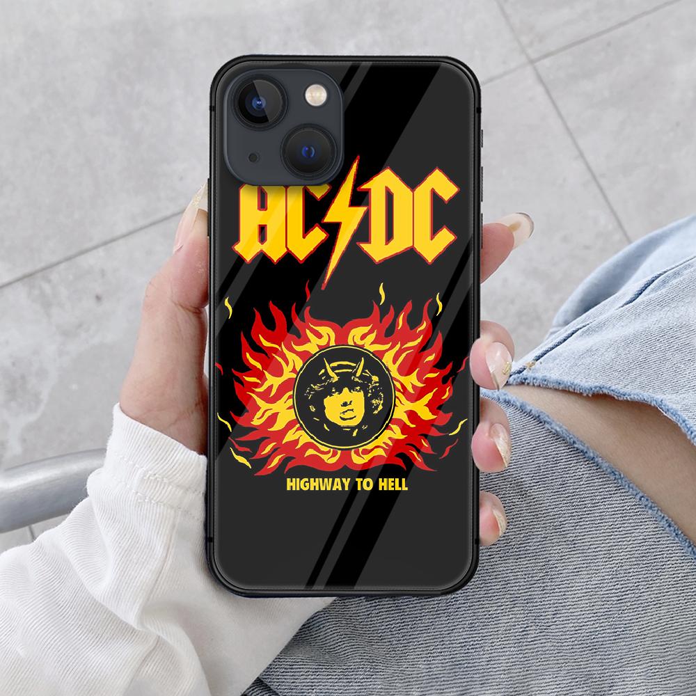Cheap Music Band-S-ACDC Tempered Glass Phone Case Cover For IPhone 6 7 ...
