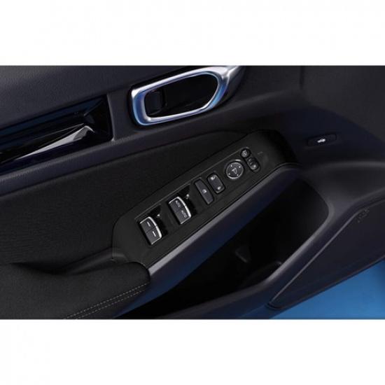 Glass Window Switch Lock Panel Trim For Honda Civic 11th - Bright Black