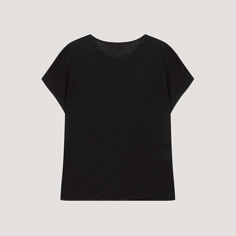 

She S miss базовый вязаный свитер с короткими рукавами Sakpoo22020 Bk blacks/00