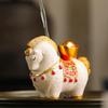 Color Changing Tea Pet Lucky Horse Fortune Statue Ceramic Craft Gongfu Tea Set Desktop Decor for Home Office Gift New