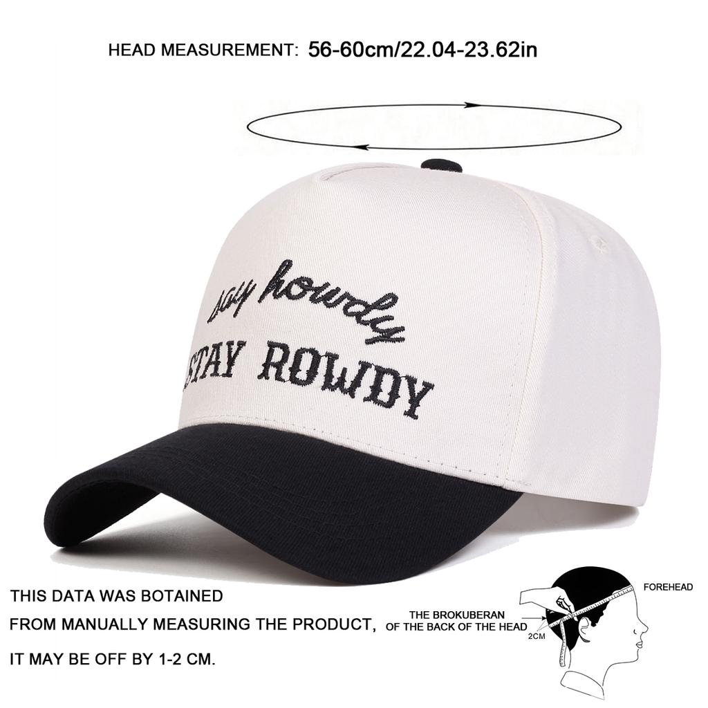Unisex Stay Rowdy Letter Embroidery Baseball Caps Spring And Autumn Outdoor Adjustable Casual Hats Hip Hop Hat Sunscreen Hat