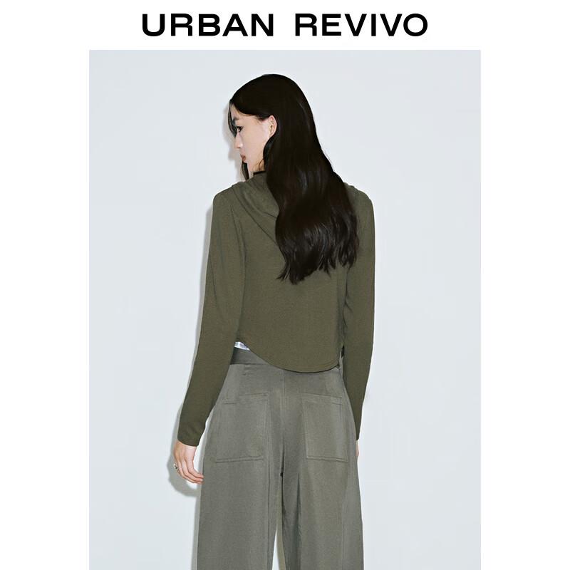 UR Women's 2025 Spring Hooded Drawstring Short Jacket