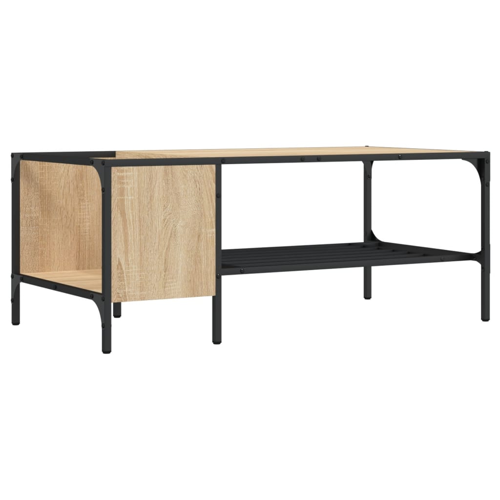  Coffee Table with Shelf, Sonoma Oak Color, 100x51x40 Cm