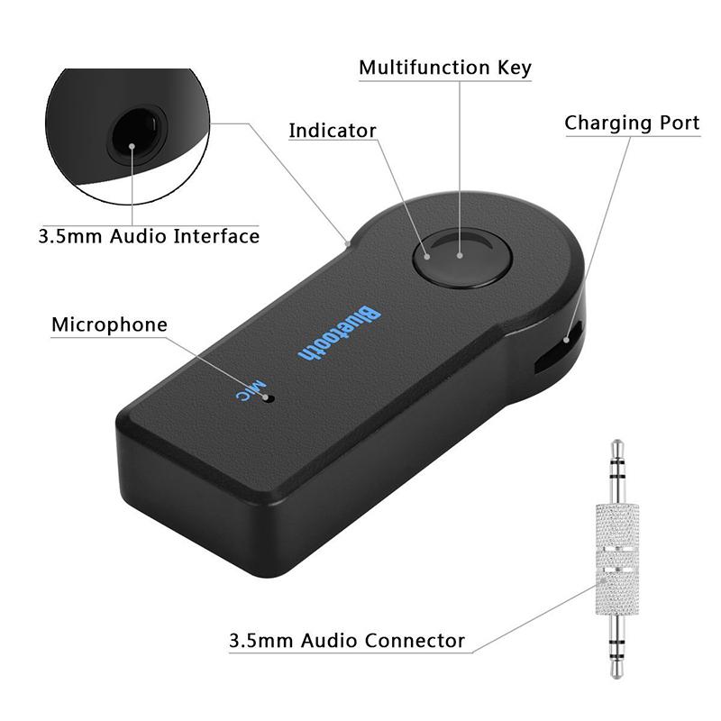 2 in 1 Drahtloser Bluetooth 5.0 Empfänger Adapter 3,5mm Klinke Für Laptops Kopfhörer Auto Musik Audio Aux Kopfhörer Empfänger Freisprecheinrichtung