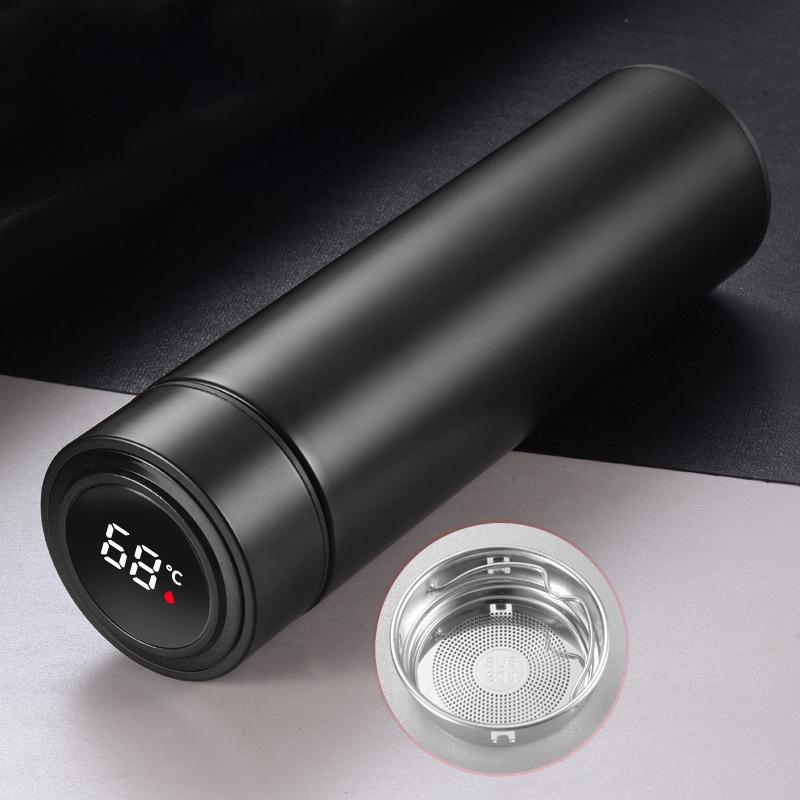 500ml Tea Infuser Thermoses Water Bottle Portable Travel Mug with Smart LCD Touch Screen Keep Hot Or Cold Coffeeware