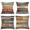 Retro Retro Style Printed Polyester Pillowcase, Living Room Sofa Cushion Cover, Household Pillow X xInch